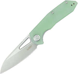 Kubey Vagrant Linerlock Jade G10 Folding 14C28N Sheepsfoot Pocket Knife 291M