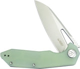 Kubey Vagrant Linerlock Jade G10 Folding 14C28N Sheepsfoot Pocket Knife 291M