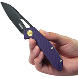 Kubey Vagrant Linerlock Purple G10 Folding Black Bohler M390 Pocket Knife 291W