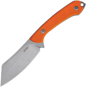 Kubey Perses Outdoor Survival Orange Smooth G10 D2 Steel Fixed Blade Knife w/ Kydex Sheath 302A