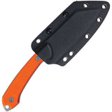 Kubey Perses Outdoor Survival Orange Smooth G10 D2 Steel Fixed Blade Knife w/ Kydex Sheath 302A