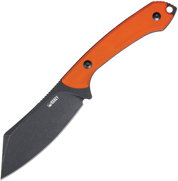 Kubey Perses Outdoor Survival Orange G10 Black D2 Steel Fixed Blade Knife w/ Kydex Sheath 302B