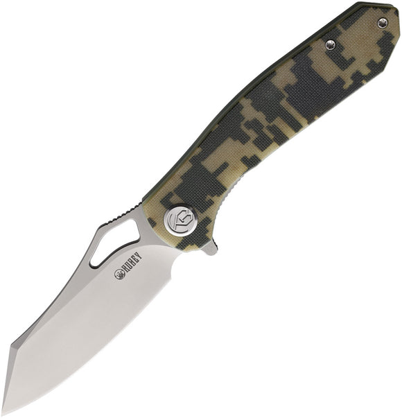 Kubey Pocket Knife Drake Linerlock Camo G10 Folding D2 Cleaver Blade 310B