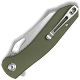 Kubey Drake Folding Knife Linerlock OD Green G10 D2 Sheepsfoot Steel Blade 310C