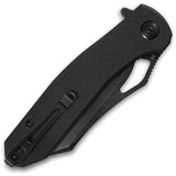 Kubey Pocket Knife Drake Linerlock All Black G10 Folding D2 Cleaver Blade 310F