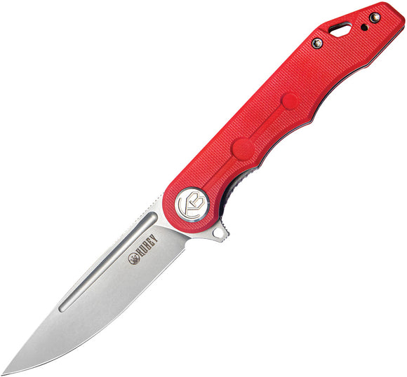 Kubey Mizo Linerlock Red G10 Folding AUS-10 Drop Point Pocket Knife OPEN BOX