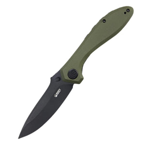 Kubey Ruckus Pocket Knife Linerlock OD Green G10 Folding AUS-10 Blade 314G