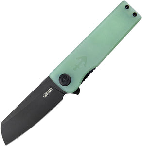 Kubey Sailor Linerlock Smooth Jade G10 Folding AUS-10A Steel Pocket Knife 317D