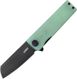 Kubey Sailor Linerlock Smooth Jade G10 Folding AUS-10A Steel Pocket Knife 317D