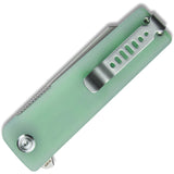 Kubey Sailor Linerlock Smooth Jade G10 Folding AUS-10A Steel Pocket Knife 317E