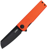 Kubey Sailor Linerlock Smooth Orange G10 Folding AUS-10A Steel Pocket Knife 317F