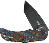 Kubey Bravo One Linerlock Multi-Color G10 Folding AUS-10 Tanto Pocket Knife 318F