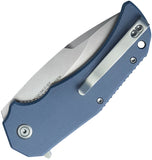 Kubey Bravo One Linerlock Blue G10 Folding AUS-10 Drop Point Pocket Knife 319A
