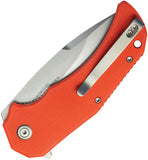 Kubey Bravo One Linerlock Orange G10 Folding AUS-10 Drop Point Pocket Knife 319B
