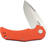 Kubey Bravo One Linerlock Orange G10 Folding AUS-10 Drop Point Pocket Knife 319B