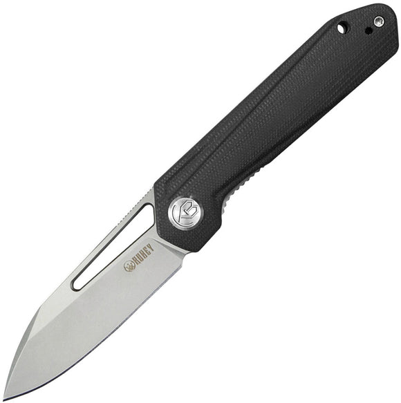 Kubey Pocket Knife Royal Linerlock Black G10 Folding D2 Clip Point Blade 321A