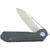 Kubey Royal Framelock Flamed Titanium Folding Bohler M390 Pocket Knife 321N