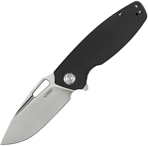 Kubey Tityus Pocket Knife Linerlock Black G10 Folding Bead Blast D2 Steel 322A