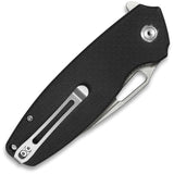 Kubey Tityus Pocket Knife Linerlock Black G10 Folding Bead Blast D2 Steel 322A