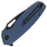 Kubey Tityus Pocket Knife Linerlock Blue G10 Folding Black D2 Steel Blade 322F