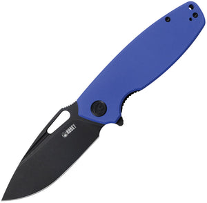 Kubey Tityus Pocket Knife Linerlock Royal Blue G10 Folding D2 Steel Blade 322I