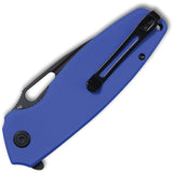 Kubey Tityus Pocket Knife Linerlock Royal Blue G10 Folding D2 Steel Blade 322I