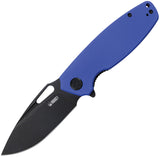 Kubey Tityus Pocket Knife Linerlock Royal Blue G10 Folding D2 Steel Blade 322I