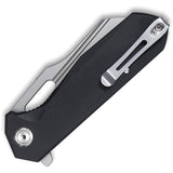 Kubey Atlas Framelock Black Titanium 14C28N Stainless Steel Folding Pocket Knife 328A