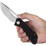 Kubey Linerlock Pocket Knife Black G10 Folding D2 Steel Drop Point Blade 331A