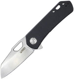 Kubey Duroc Pocket Knife Linerlock Black G10 Folding D2 Steel Sheepsfoot 332A