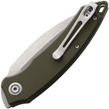 Kubey Leaf Linerlock Green G10 Folding AUS-10 Drop Point Pocket Knife 333E