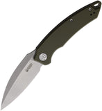 Kubey Leaf Linerlock Green G10 Folding AUS-10 Drop Point Pocket Knife 333E