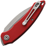 Kubey Leaf Linerlock Red G10 Folding AUS-10 Drop Point Pocket Knife 333F