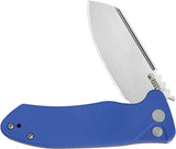 Kubey Creon Button Lock Blue G10 Folding AUS-10 Sheepsfoot Pocket Knife 336C