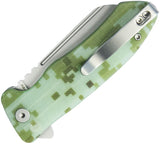 Kubey Creon Button Lock Camo G10 Folding AUS-10 Sheepsfoot Pocket Knife 336J