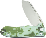 Kubey Creon Button Lock Camo G10 Folding AUS-10 Sheepsfoot Pocket Knife 336J