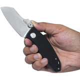 Kubey Monsterdog Pocket Knife Linerlock Black Folding 14C28N Tanto Blade 337A