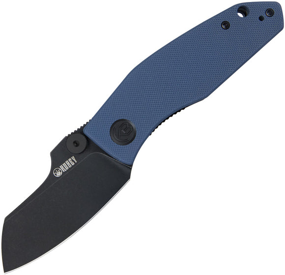 Kubey Monsterdog Pocket Knife Linerlock Blue G10 Folding 14C28N Blade 337B