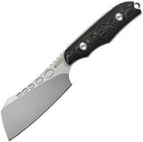 Kubey Aiden Fixed Blade Knife Black Micarta D2 Steel Sheepsfoot w/ Sheath 341A