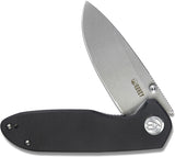 Kubey Belus EDC Linerlock Black G10 Folding AUS-10 Drop Pt Pocket Knife 342A