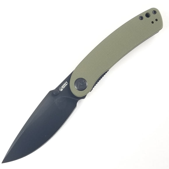 Kubey Momentum Linerlock Green G10 Folding Knife D2 Steel Blade 344B