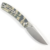 Kubey Momentum Linerlock Camo G10 Folding Knife D2 Steel Blade 344D