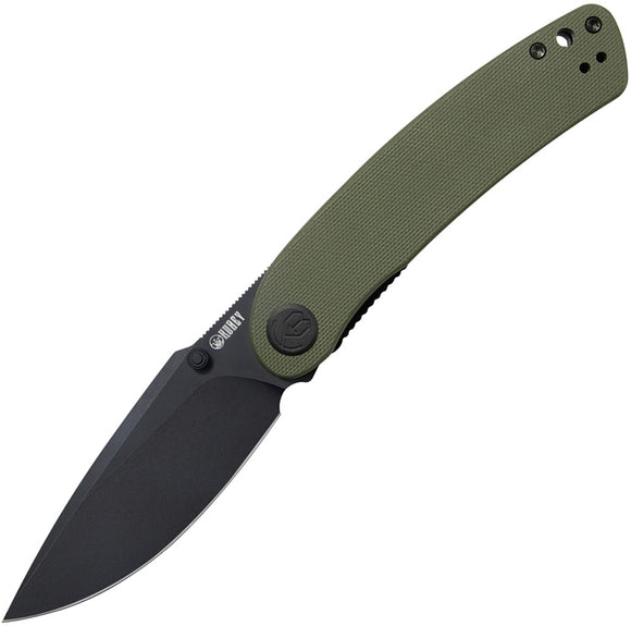 Kubey Momentum Pocket Knife Linerlock OD Green G10 Folding AUS-10 Blade 344G