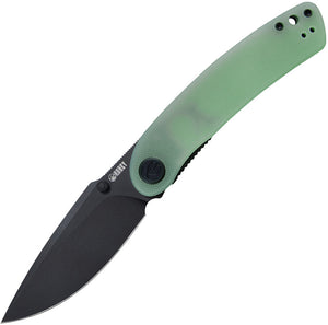 Kubey Momentum Pocket Knife Linerlock Jade G10 Folding AUS-10 Blade 344J