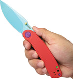 Kubey Momentum Linerlock Red G10 Folding Green AUS-10 Pocket Knife 344L