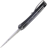 Kubey Merced Linerlock Black G10 Folding AUS-10 Drop Point Pocket Knife OPEN BOX