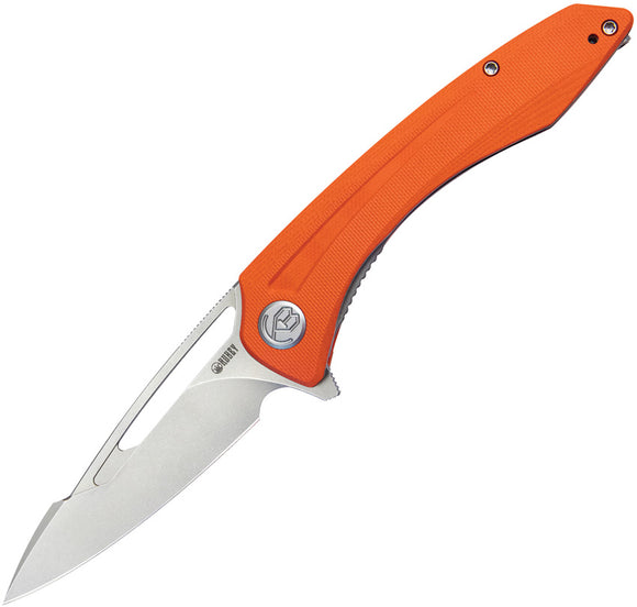 Kubey Merced Linerlock Orange G10 Folding AUS-10 Drop Point Pocket Knife 345B