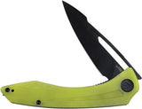 Kubey Merced Linerlock Translucent Yellow G10 Folding AUS-10 Pocket Knife 345C