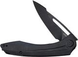 Kubey Merced Linerlock Blackout G10 Folding AUS-10 Drop Point Pocket Knife 345F