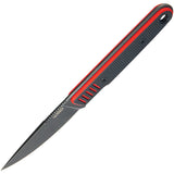 Kubey JL Black & Red G10 Sandvik 14C28N Drop Pt Fixed Blade Knife w/ Sheath 356A